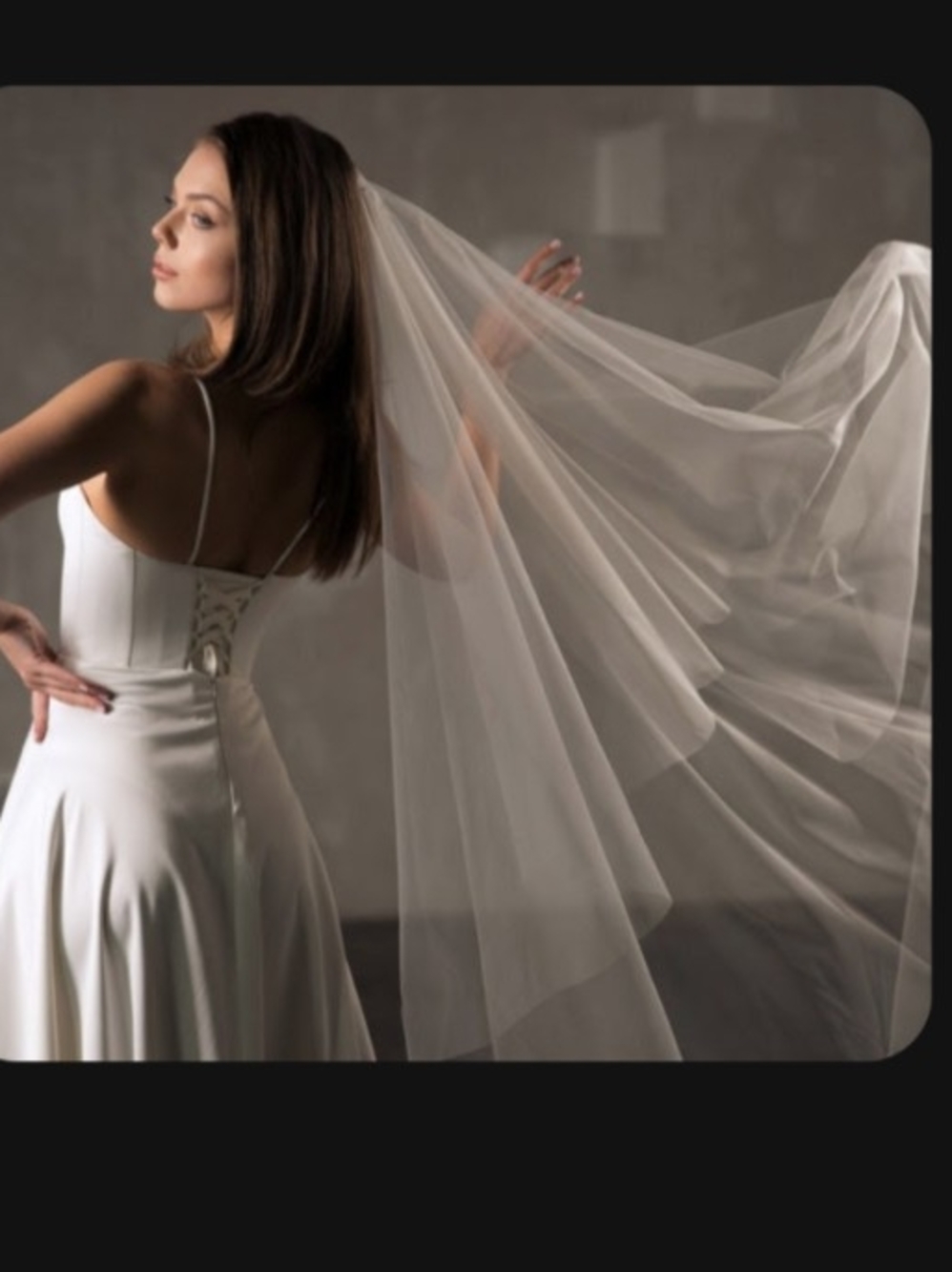 Catherderal Length Blusher White Veil
